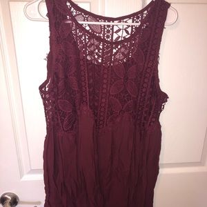 maroon lace dress